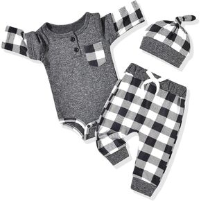 Aalizzwell Newborn Infant Baby Boys Fall Winter Outfit in Kuwait