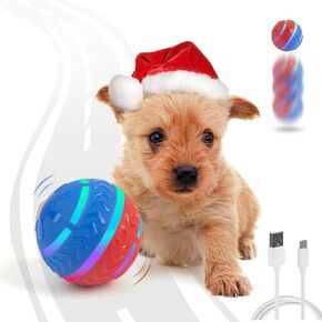 كرة دوارة نشطة للكلاب من بيت برايم، ألعاب نشطة متينة بوضعين للحركة، كرات متحركة أوتوماتيكية قابلة لإعادة الشحن عبر USB مع أضواء LED للكلاب الصغيرة والمتوسطة والكبيرة in Kuwait