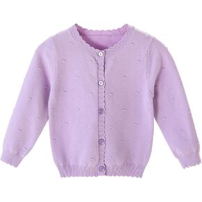 Toddler Baby Girls Knit Cardigan Sweaters Button Closure Outwear Fall Winter Clothes Warm Jacket