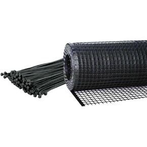 Kidkusion Heavy Duty Deck Guard, Black - 30' L x 36" H | Made in USA; Indoor/Outdoor Balcony and Stairway Deck Rail Safety Net; Child Safety; Pet Safety; Toy Safety in Saudi Arabia