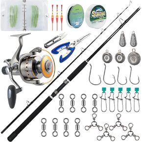 Dr.Fish Catfish Rod and Reel Combo 7ft Spinning Trolling Rod Heavy Duty Catfish Rod Baitfeeder Catfish Reel Catfishing Gear Tackle Equipment Boat Fishing in Kuwait