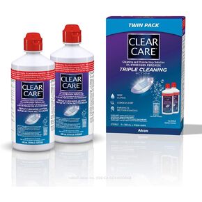 Clear Care Contact Lens Solution 360 ml Pack of 2 in Kuwait
