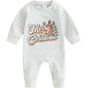 LIOMENGZI Christmas Baby Girl Boy Romper Clothes Fuzzy Long Sleeve Hooded Bodysuit Jumpsuit Xmas Toddler Baby Xmas 1st Outfit in Kuwait