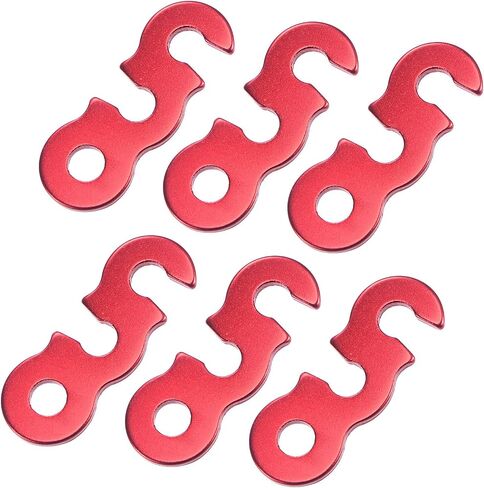 MECCANIXITY Aluminum Rope Tensioner, 8mm Dia. 3 Hole Straight Tent Cord Adjuster for Outdoor Camping Hiking Travel, Red Pack of 12 in Saudi Arabia
