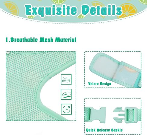 azuza فستان حزام الكلب مع المقود مجموعة مريح للتنفس رائحة الصيف الكلب تسخير سترات لطيف فساتين تسخير للكلاب الصغيرة والجراء الأخضر in Kuwait