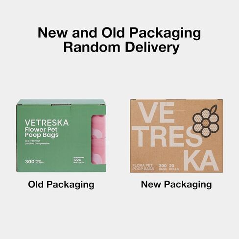 VETRESKA Dog Poop Bags with Dispenser, Lavender Scented, Guranteed Leak Proof and Extra Thick Pet Waste Bags for Walking Dog and Cats Litter， 1 Count Bag Holder and 105 Count Bags (7 Refill Rolls）Pink in Saudi Arabia