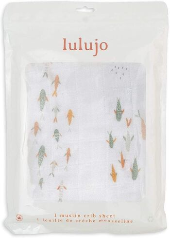 ملاءات سرير الأطفال من Lulujo Muslin - ملاءات مرتبة سرير ملائمة للأولاد والبنات - 28 بوصة × 52 بوصة، عبوة واحدة (أخضر) in Kuwait