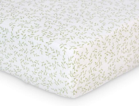 ملاءات سرير الأطفال من Lulujo Muslin - ملاءات مرتبة سرير ملائمة للأولاد والبنات - 28 بوصة × 52 بوصة، عبوة واحدة (أخضر) in Kuwait