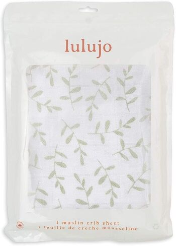 ملاءات سرير الأطفال من Lulujo Muslin - ملاءات مرتبة سرير ملائمة للأولاد والبنات - 28 بوصة × 52 بوصة، عبوة واحدة (أخضر) in Kuwait