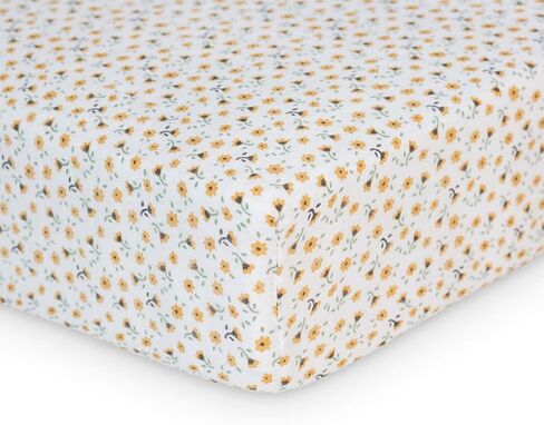 ملاءات سرير الأطفال من Lulujo Muslin - ملاءات مرتبة سرير ملائمة للأولاد والبنات - 28 بوصة × 52 بوصة، عبوة واحدة (أخضر) in Kuwait