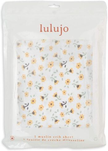ملاءات سرير الأطفال من Lulujo Muslin - ملاءات مرتبة سرير ملائمة للأولاد والبنات - 28 بوصة × 52 بوصة، عبوة واحدة (أخضر) in Kuwait