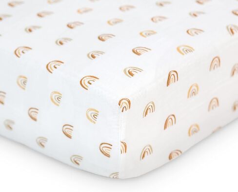 ملاءات سرير الأطفال من Lulujo Muslin - ملاءات مرتبة سرير ملائمة للأولاد والبنات - 28 بوصة × 52 بوصة، عبوة واحدة (أخضر) in Kuwait