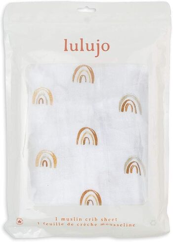 ملاءات سرير الأطفال من Lulujo Muslin - ملاءات مرتبة سرير ملائمة للأولاد والبنات - 28 بوصة × 52 بوصة، عبوة واحدة (أخضر) in Kuwait