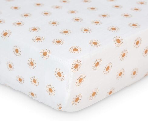 ملاءات سرير الأطفال من Lulujo Muslin - ملاءات مرتبة سرير ملائمة للأولاد والبنات - 28 بوصة × 52 بوصة، عبوة واحدة (أخضر) in Kuwait