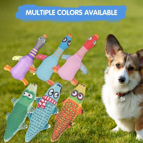 لعبة قطيفة للكلاب من كومفيت، لعبة تفاعلية للكلاب ذات أسنان نظيفة، لعبة مضغ للجراء من السلالات الصغيرة (التمساح الأزرق) in Kuwait