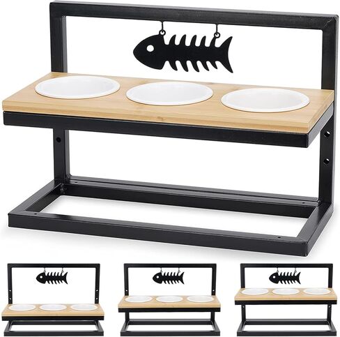 WANTRYAPET وحدة تغذية مرتفعة للكلاب، 3 ارتفاعات قابلة للتعديل، أوعية ميلامين مقاومة للكسر، مناسبة للقطط والكلاب الصغيرة، ارتفاع 10.16 سم، خالية من مادة BPA in Kuwait