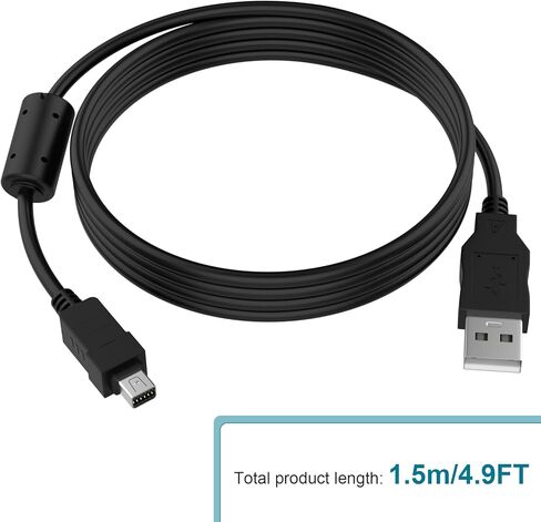 Auhsuxo Replacement CB-USB6 Camera Transfer Data Sync Charger Cord Cable Compatible with Olympus CB-USB8 CB-USB5 FE-200 FE-4020 FE-4030 mju Tough 7040 8000 8010 9000-Tough TG-320,Black,4.9FT in Kuwait