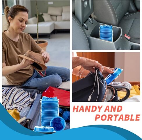 أكياس القيء للاستعمال مرة واحدة، 10 عبوات، أكياس تقيؤ زرقاء عالية الكثافة سعة 1000 مل مع مشبك، مثالية لمرض الصباح، والأطفال، والحوامل، ومرض الهواء، إلخ in Kuwait