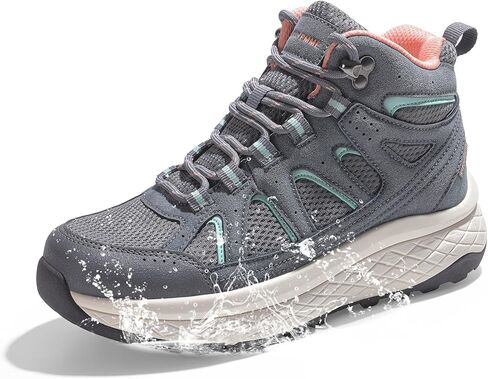 ANJOUFEMME أحذية التنزه للنساء مقاومة للماء خفيفة الوزن في الهواء الطلق الرحلات التخييم درب أحذية التنزه الشتاء Ankel أحذية التنزه in Kuwait