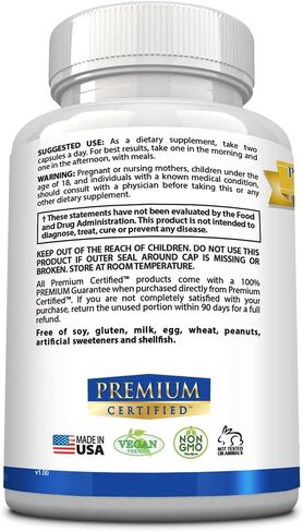 Premium Certified AnemiMD - All Natural Anemia and Energy Support - High Potency Iron - Vitamins C, A, B12, Folate, and Piperine - Gentle On GI Tract - 60 Vegan Friendly Capsules in Kuwait