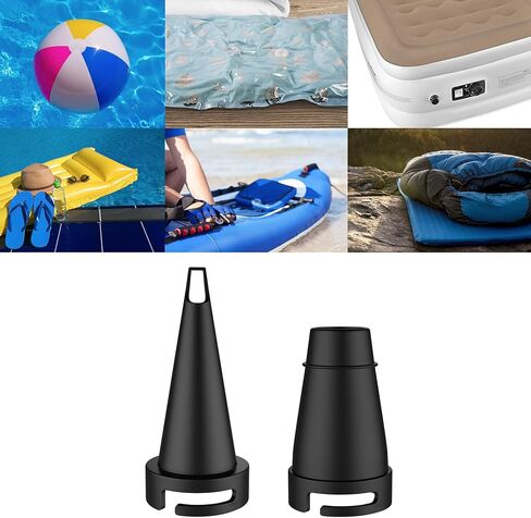 Etekcity Air Pump for Inflatables, Portable Electric Air Mattress Pump, Quick-Fill Perfect Inflator/Deflator for Couch, Blow up Pool Floats Raft Bed Boat Toy with Nozzles, 110-120V, Black in Saudi Arabia
