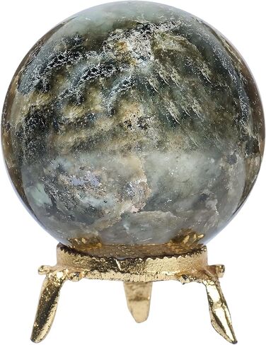 Amazonite Crystal, Crystal Sphere, Divination Tools, Gem Balls, Stone Orb, Meditation For Beginners, Wiccan Decor, Witchy Decor Aesthetic, Gazing Crystal Ball, Altar, Crystal Ball With Stand 40mm Ball in Kuwait