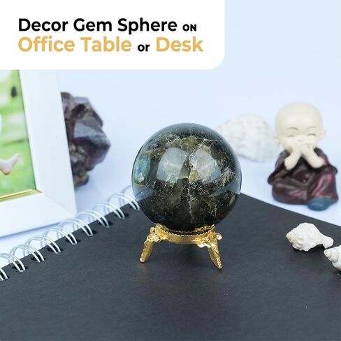 Amazonite Crystal, Crystal Sphere, Divination Tools, Gem Balls, Stone Orb, Meditation For Beginners, Wiccan Decor, Witchy Decor Aesthetic, Gazing Crystal Ball, Altar, Crystal Ball With Stand 40mm Ball in Kuwait