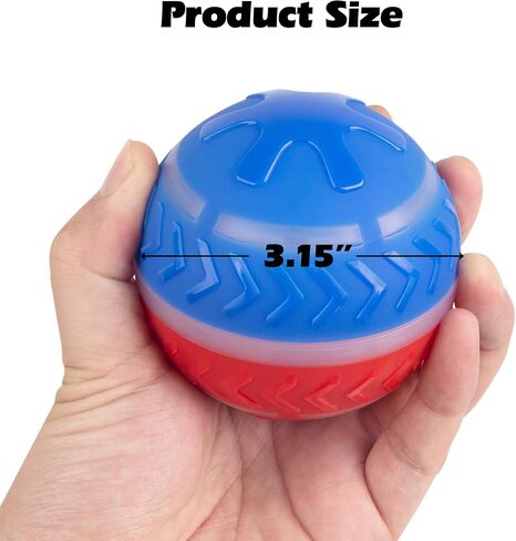 كرة دوارة نشطة للكلاب من بيت برايم، ألعاب نشطة متينة بوضعين للحركة، كرات متحركة أوتوماتيكية قابلة لإعادة الشحن عبر USB مع أضواء LED للكلاب الصغيرة والمتوسطة والكبيرة in Kuwait