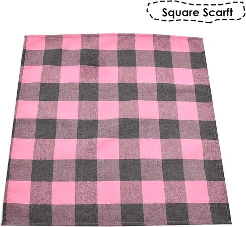 Bubblepup Plaid Dog Bandana, Cotton Dog Bandana for Small Medium Large Dogs, Dog Kerchief, 1PC Square Dog Scarf Dog Triangle Bibs in Kuwait
