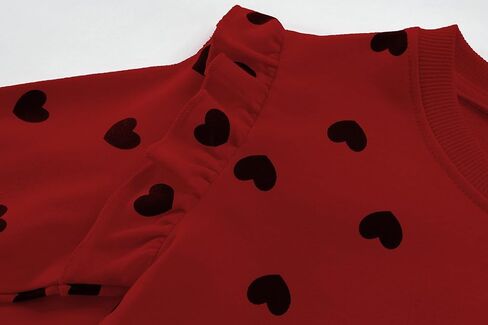 CM-Kid طفل الفتيات بلوزات عيد الحب القلب طباعة الملابس سترة للأطفال طويلة الأكمام البلوز قميص 2-7 سنوات in Kuwait