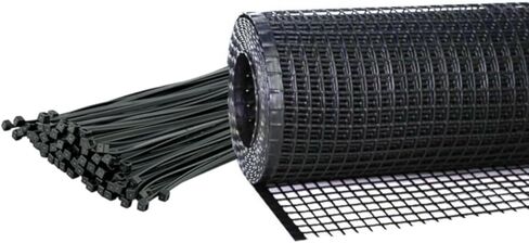 Kidkusion Heavy Duty Deck Guard, Black - 30' L x 36" H | Made in USA; Indoor/Outdoor Balcony and Stairway Deck Rail Safety Net; Child Safety; Pet Safety; Toy Safety in Saudi Arabia