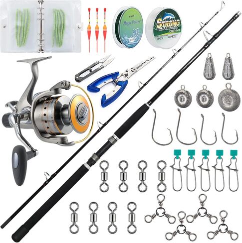 Dr.Fish Catfish Rod and Reel Combo 7ft Spinning Trolling Rod Heavy Duty Catfish Rod Baitfeeder Catfish Reel Catfishing Gear Tackle Equipment Boat Fishing in Saudi Arabia