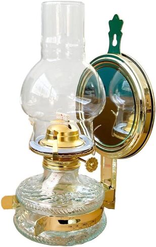 سينغرينغ مصباح زيت يثبت على الحائط بتصميم عتيق من الزجاج مع مراة زجاجية للمطبخ والاستخدام الداخلي in Kuwait