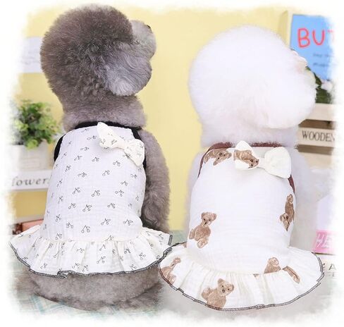 Loyanyy 2 حزمة الكلب سترة اللباس لفصل الصيف التبريد القط قميص الشاطئ جرو هريرة التنانير لطيف الكلب الملابس الأصفر الوردي كبير in Kuwait