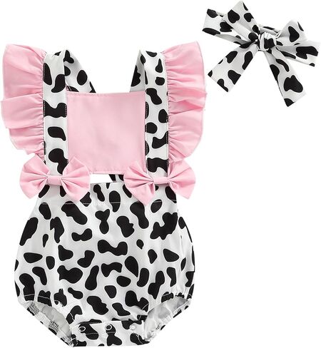 Mubineo Baby Girl Summer Fruit Rompers Clothes Newborn Outfits Flower Ruffle Sleeveless Romper Overalls in Saudi Arabia