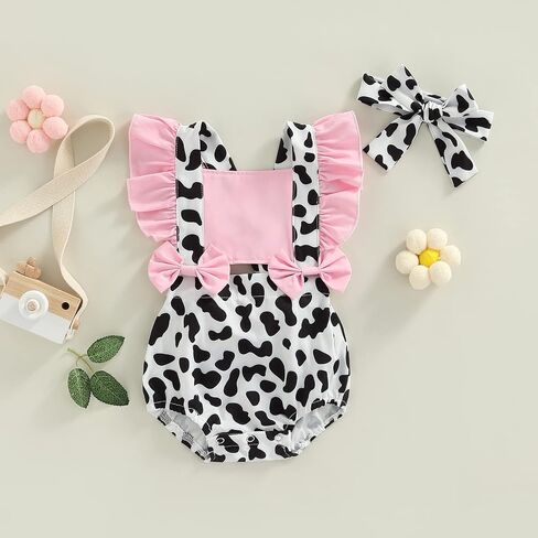 Mubineo Baby Girl Summer Fruit Rompers Clothes Newborn Outfits Flower Ruffle Sleeveless Romper Overalls in Saudi Arabia
