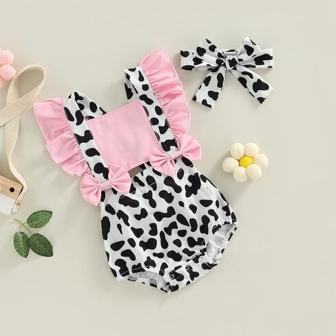 Mubineo Baby Girl Summer Fruit Rompers Clothes Newborn Outfits Flower Ruffle Sleeveless Romper Overalls in Saudi Arabia