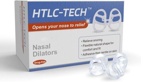 HTLC-TECH Nasal Dilators, Anti Snoring Devices, Snore Stopper Silicone Anti Snore, No Side Effects, Advanced Design, Reusable, Comfortable & Professional (M) in Saudi Arabia