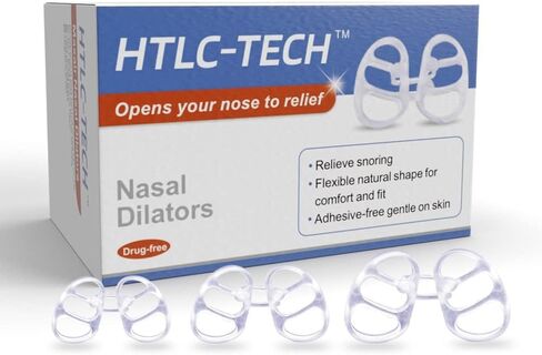 HTLC-TECH Nasal Dilators, Anti Snoring Devices, Snore Stopper Silicone Anti Snore, No Side Effects, Advanced Design, Reusable, Comfortable & Professional (M) in Saudi Arabia