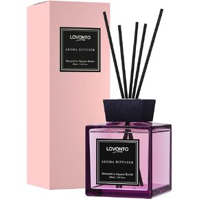 Lovonto White Tea Scent Reed Diffuser Set for Home, Office and Shop; Fragrance Oil in Rich Color Bottle for Home and Room Décor Aesthetic