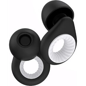 Ear Plugs for Noise Reduction, Reusable High Fidelity Earplugs for Concerts, Musicians, Motorcycles, Study, Parent, Party, Flights & Noise Sensitivity, 25-30dB Noise Cancelling Black