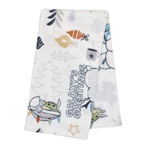 Everything Kids Star Wars Legacy Grey and Blue Merry Force Be with You Christmas Holiday Seasonal Toddler Blanket