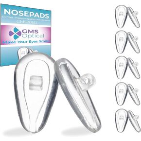 جي ام اس وسائد انف من السيليكون ببرغي مقاس 13 ملم للنظارات والنظارات الشمسية والعينين - 5 ازواج in Kuwait