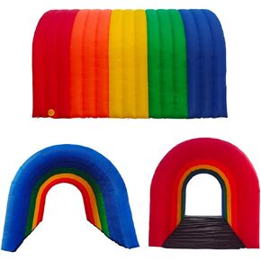 خيمة نفق قابلة للنفخ بالوان قوس قزح مع منفاخ هواء وسجادة قابلة للفصل للمناسبات الخارجية من فينفجوز in Kuwait