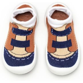 أحذية Komuello للرضع والأطفال الصغار، مشاية أولى قابلة للسحب، جزء سفلي غير قابل للانزلاق، قطن ناعم، أحذية جورب ممتازة - مشاية in Kuwait