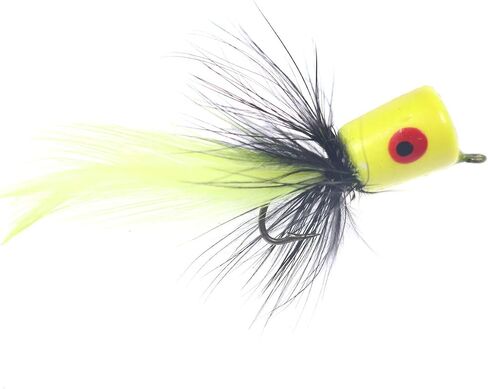 wifreo Fly Fishing Popper Lures for Sunfish Bluegill Crappie Bass Panfish Topwater Popper Fly Fishing/Pack of 10 in Kuwait