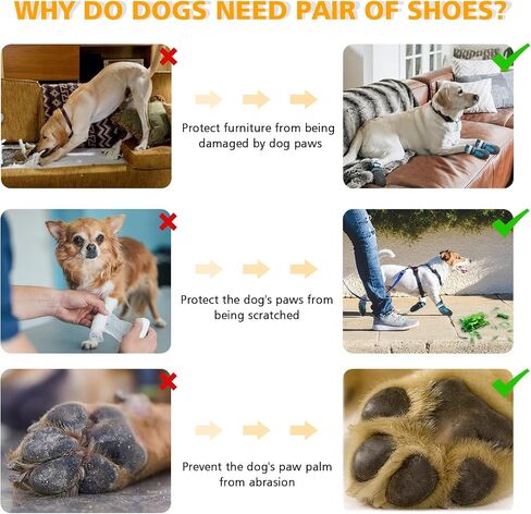 Dog Booties for Hot Pavement Breathable Dog Boots Paw Protector Anti-Slip Dog Summer Shoes with Reflective Straps for Small Medium Large Dogs 4PCS in Saudi Arabia