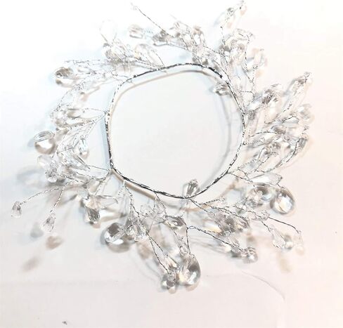 حلقة كريستال صناعي ذات الأوجه الشفافة الأنيقة بلومز آند ثينغس، قطر مركز 3.5 بوصة in Kuwait