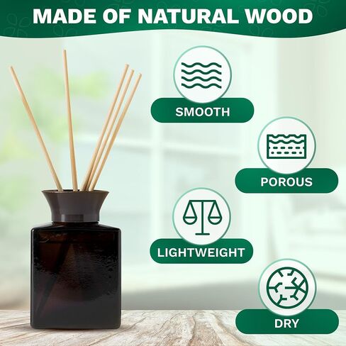 أعواد ناشرة القصب الطبيعية للمزهرية - 150 قطعة من أعواد القصب لموزع الزيوت الفتائل الخشبية، ناشرات الروائح العطرية، ناشر الزيوت العطرية، أعواد القصب - روائح زيوت ناشرة الروائح للمكتب المنزلي in Kuwait
