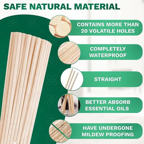 أعواد ناشرة القصب الطبيعية للمزهرية - 150 قطعة من أعواد القصب لموزع الزيوت الفتائل الخشبية، ناشرات الروائح العطرية، ناشر الزيوت العطرية، أعواد القصب - روائح زيوت ناشرة الروائح للمكتب المنزلي in Kuwait